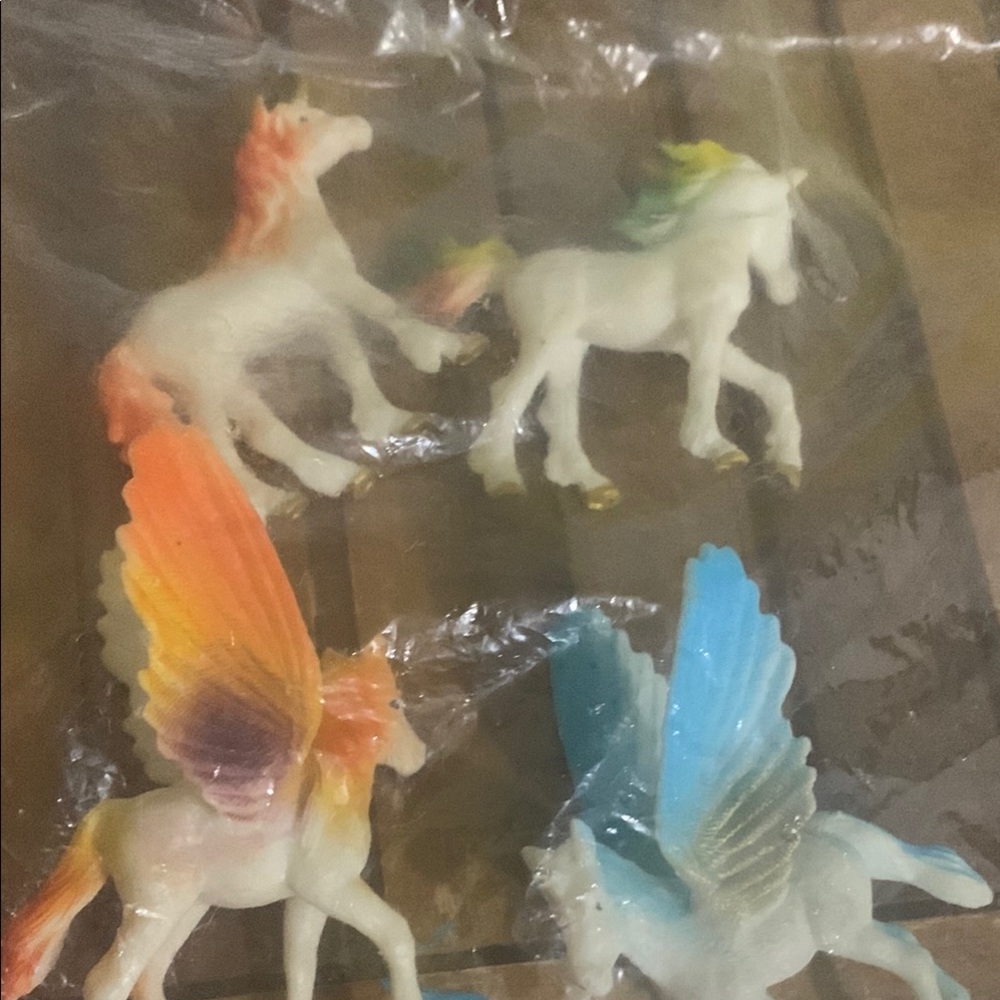 Colorful Unicorn and Pegasus Toy Set